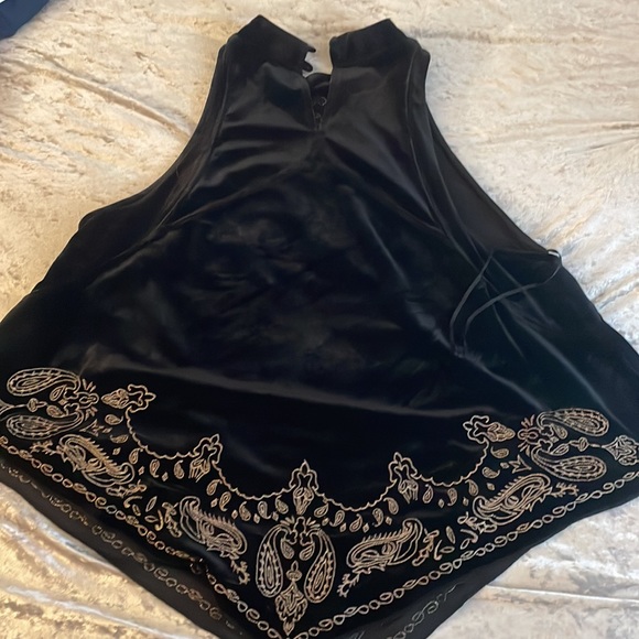 Black velvet free people top - Picture 2 of 2